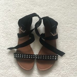 Charlotte Russe Black studded sandals